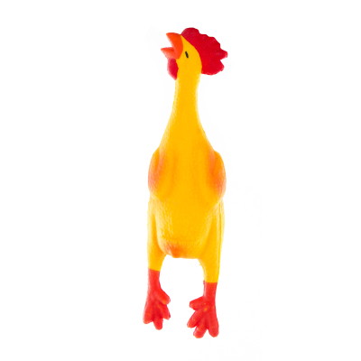 Poulet en latex - 22cm - jaune
