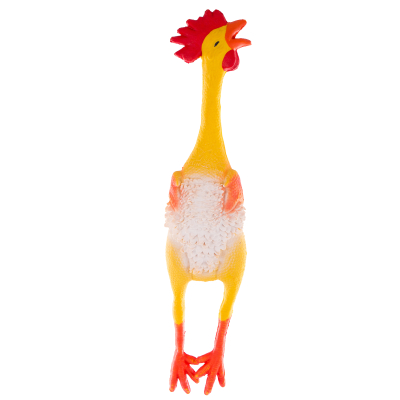 Poulet en latex - 38cm - jaune