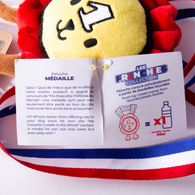 Médaille en peluche - Les  Frenchies