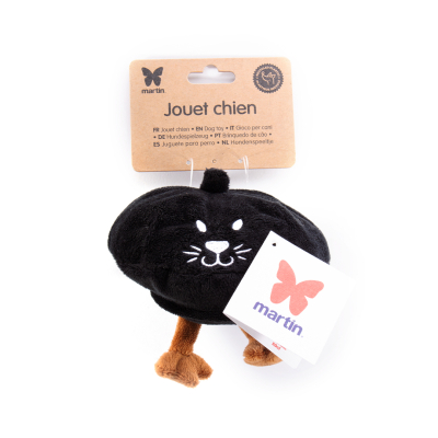 Beret en peluche - Les  Frenchies - noir