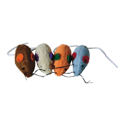 Souris polaire avec herbe à chat - 6cm - multicolore