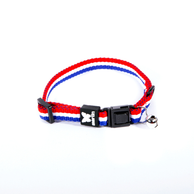 Collier chat en nylon - Les frenchies - 20/30cm - 1cm - tricolor