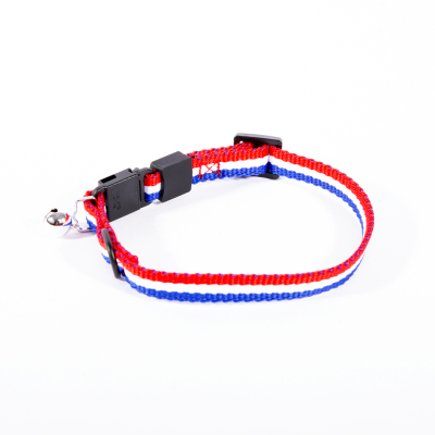Collier chat en nylon - Les frenchies - 20/30cm - 1cm - tricolor