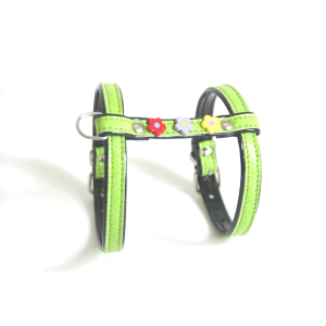 Harnais Paquerette en nylon pour chat - 1.2cm - vert