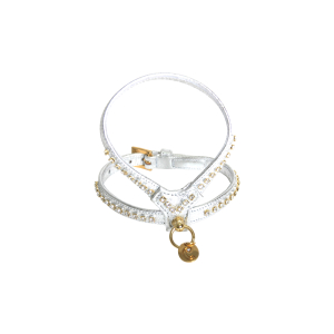 Harnais en cuir - <35cm - 1.2cm - Argent