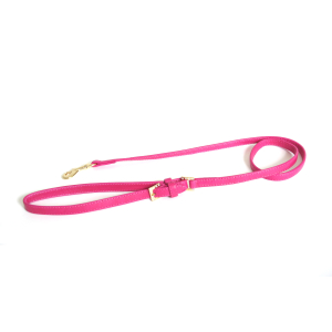 Laisse en cuir - Cuir agneau - 1m - Rose