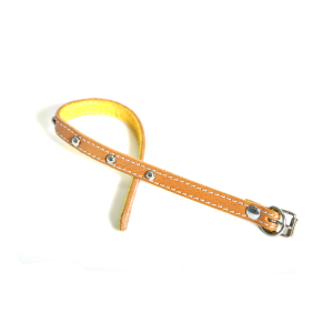 Collier en cuir - Feutrine et clou - S - Noir