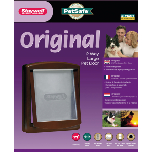 Porte volet transparent - 35x31cm - marron