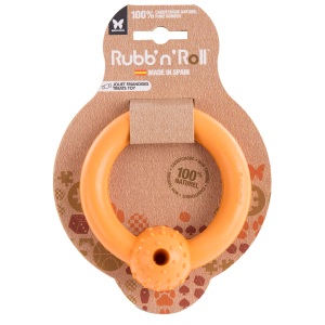 Rubber treat ring - Rubb'n'Treats - orange
