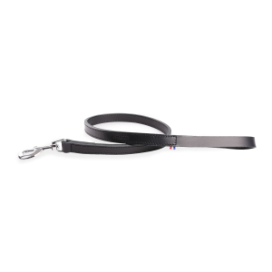 Laisse en cuir double épaisseur - Collection 107 - 1m - 2cm - noir