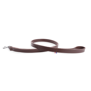 Laisse en cuir double épaisseur - Collection 107 - 1m - 2cm - marron