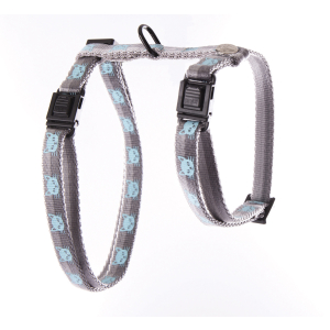 Harnais chat en nylon - Moustache - 35/50 cm - 1cm - gris