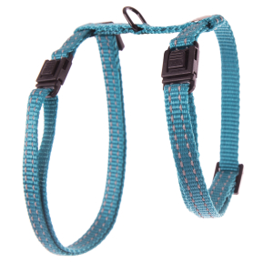 Harnais chat en nylon - Flash - 35/50 cm - 1cm - bleu
