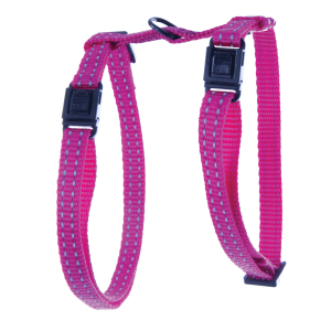 Harnais chat en nylon - Flash - 35/50cm - 1cm - rose