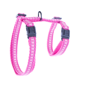 Harnais chat en nylon - Safety - 35/50cm - 1cm - rose