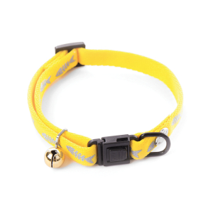 Collier chat en nylon - Fluo fish - 20/30cm - 1cm - jaune