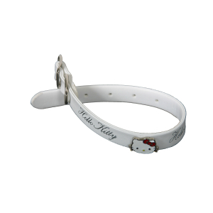 Collier en cuir - Hello Kitty  - <30cm - 1.5cm - blanc
