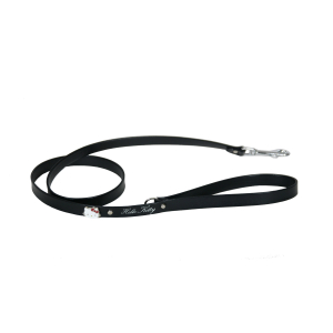 Laisse en cuir - Hello Kitty - 1m - 1.5cm - noir