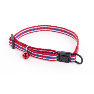 Collier chat en nylon - Trio - 20/30cm - 1cm - rouge