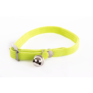 Collier chat élastique en nylon - Classique Tubulaire - <30cm - 1cm - vert