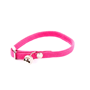 Collier chat élastique en nylon - Classique Tubulaire - <30cm - 1cm - rose