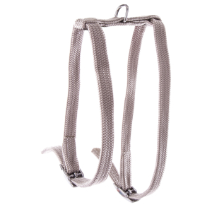 Harnais chat H en nylon - Classique Tubulaire - 35/40cm - 1cm - gris