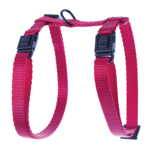 Harnais chat en nylon - Classique - 35/50cm - 1cm - rouge