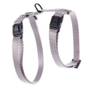 Harnais chat en nylon - Classique - 35/50 cm - 1cm - gris
