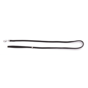 Laisse chat en nylon - Classique Tubulaire - 1m20 - 1cm - noir