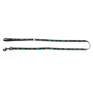 Laisse chat en nylon - Fish & star - 1m - 1cm - noir