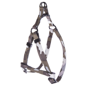 Harnais baudrier chat en nylon - Camouflage - 20/35cm - 1cm - gris