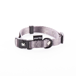 Collier en nylon - Classique - S - 30/45cm - 1.6cm - gris anthracite