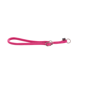 Collier éducation en nylon - Classique Rond - <65cm - 1.3cm - rose