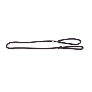 Laisse éducation avec collier en nylon - Classique Rond - 1m80 - 1.3cm - noir