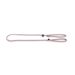 Laisse éducation avec collier en nylon - Classique Rond - 1m80 - 1.3cm - gris