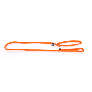 Laisse éducation avec collier en nylon - Classique Rond - 1m80 - 1.3cm - orange