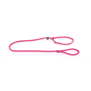 Laisse éducation avec collier en nylon - Classique Rond - 1m80 - 1.3cm - rose