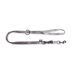 Laisse multiposition en nylon - Classique - 200 cm - 1cm - gris anthracite