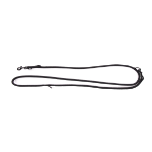 Laisse multiposition en nylon - Classique Rond -  1m15/1m90 - 0.9cm - noir