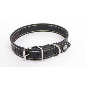 Collier en cuir - Flash - T75 - Noir