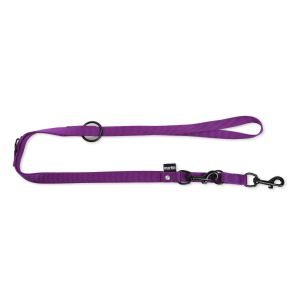 Laisse multiposition en nylon - Classique - 2m - 2cm - mauve