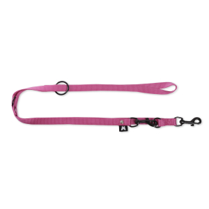Laisse multiposition en nylon - Classique - 2m - 2cm - rose