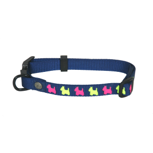 Collier en nylon - Chien - 30/45cm - 1.6cm - bleu