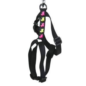 Harnais en nylon - Classique chien - 30/50cm - 1.6cm - noir