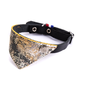Collier en cuir - Malibu - T30 - Noir