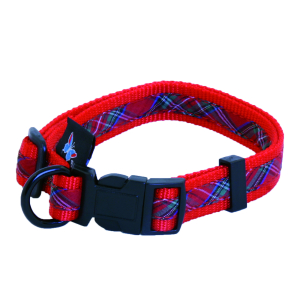 Collier en nylon - Benton - 35/50cm - 1.9cm - rouge