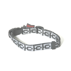 Collier en nylon - Santa - 45/65cm - 2.5cm - gris clair