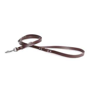 Laisse multiposition en cuir - 499 bicolore - 2m - 1.8cm - marron