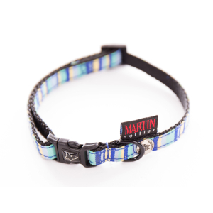 Collier en nylon - Beach rayé - <25cm - 1cm - bleu