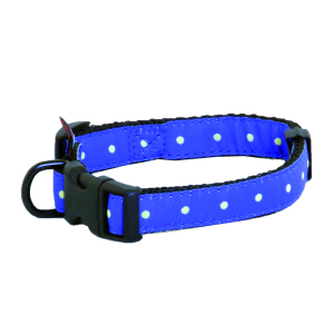 Collier en nylon - Beach pois - <30cm - 1.6cm - bleu